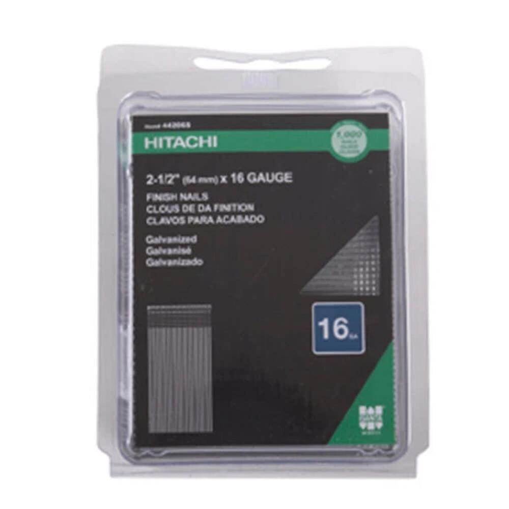 Hitachi‎ 44206S 2-1/2-Inch x 16-Gauge Electro-Galvanized Nails, 1000-Pack